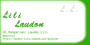 lili laudon business card